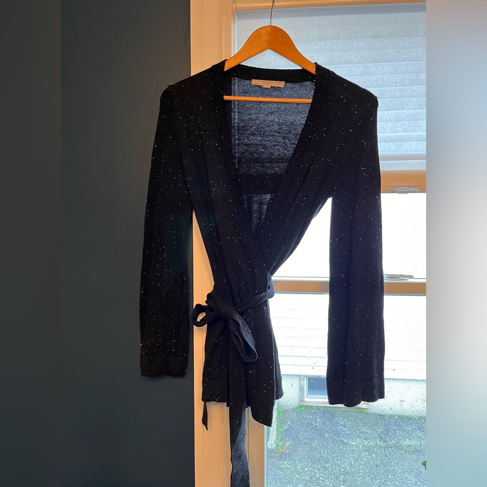 Loft wrap cardigan. Long sleeve. Petite S.